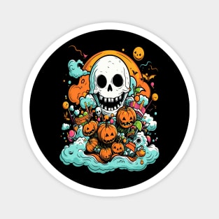 Halloween Tropical Skull Magnet